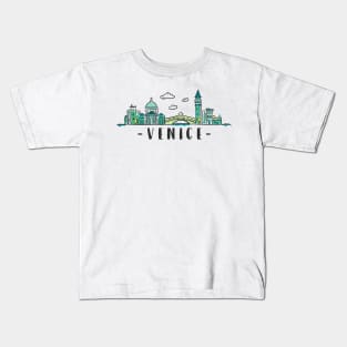 Venice Venezia Italy Skyline Hand Drawn Kids T-Shirt